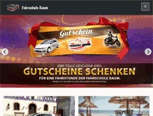 Tablet Screenshot of fahrschule-daum.de